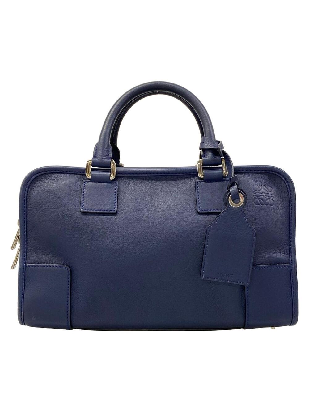 Loewe Amazona 28 Navy Leather Handbag #372152L14B